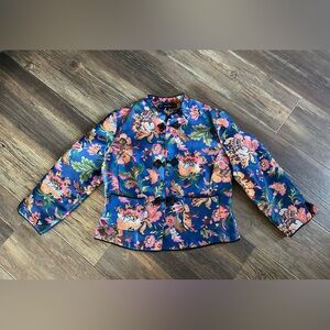 Zara Blue Floral Women's Blazer